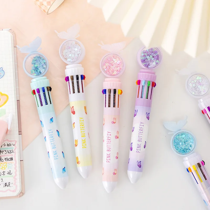 New Style Fancy Unicorn 10 Color Ball-point Pen For Kid Gift School &Office Supplies Kawaii Stationery Pen Ballpoint Supplier