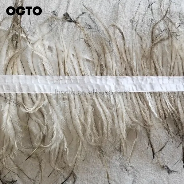 Customization Fashion Accessory 10-20cm Double-faced Emu Feather Trimming Ostrich Fringe Trim Lace