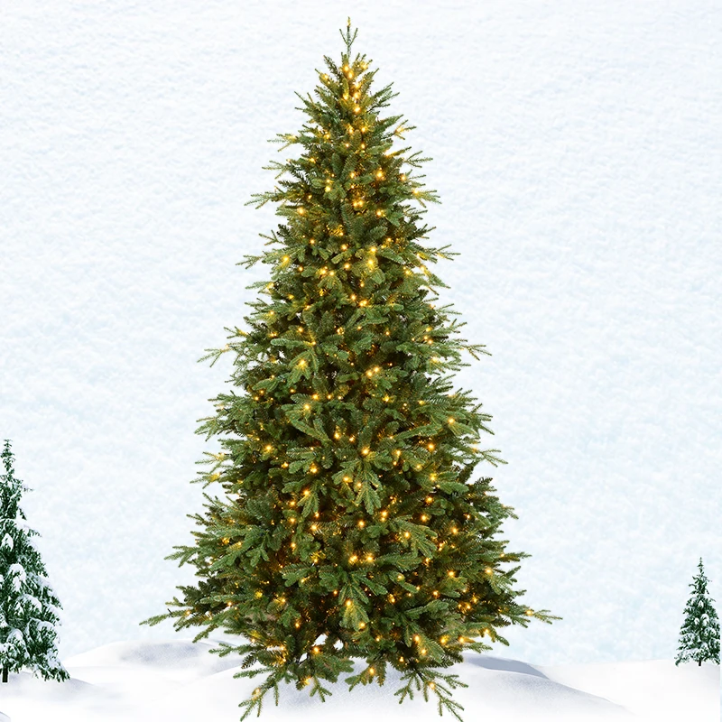 China Longstar Luxury Christmas Tree Manufacturer Artificial Christmas Trees PVC Mixed PE Green LED Light Xmas Tree on Sale