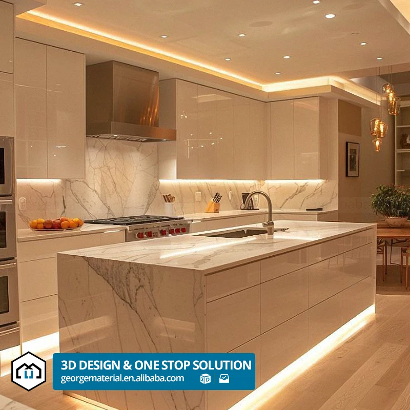 automatic Wholesale Fashion Simple Design Solid Wood Walnut Kitchen Cabinets Finish Kitchen Cabinets Storage Rack Modern
