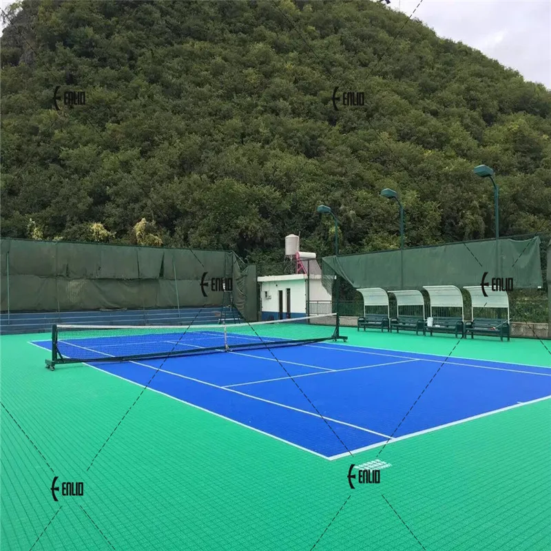 Enlio Basketball Interlocking Sports Court Tiles Suitable for Backyard/ Basketball/ Tennis/ Volleyball /Pickball Court