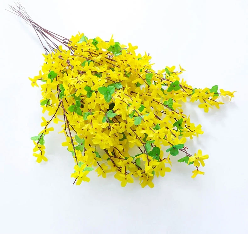 Artificial Single Winter Jasmine Decorative Flowers Flowers Full Shape Realistic, Suitable for Home &office& Garden Decoration.