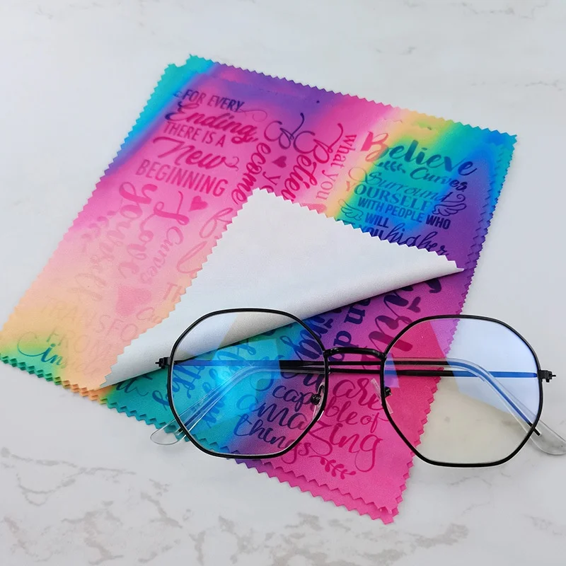 Hot selling Microfiber  glasses cleaning cloth zigzag cut Remove Dirt Dust Microfiber Cloth for Glasses