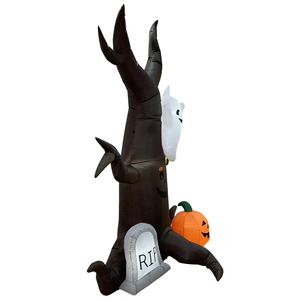 2.4m Custom Size Halloween Inflatable Outdoor Pumpkin Tree Customized Ghost Tree Inflatable For Halloween party