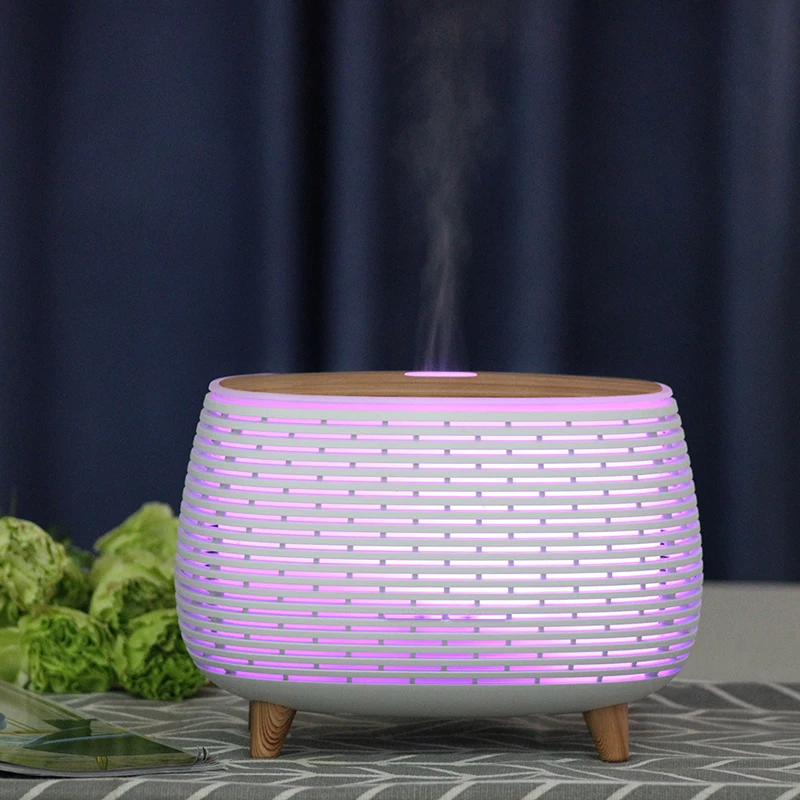 New BPA Free 400ml Ultrasonic Vaporizer Diffuser for Essential Oil,Hollow-Carved Aromatherapy Diffuser Cool Mist Humidifier