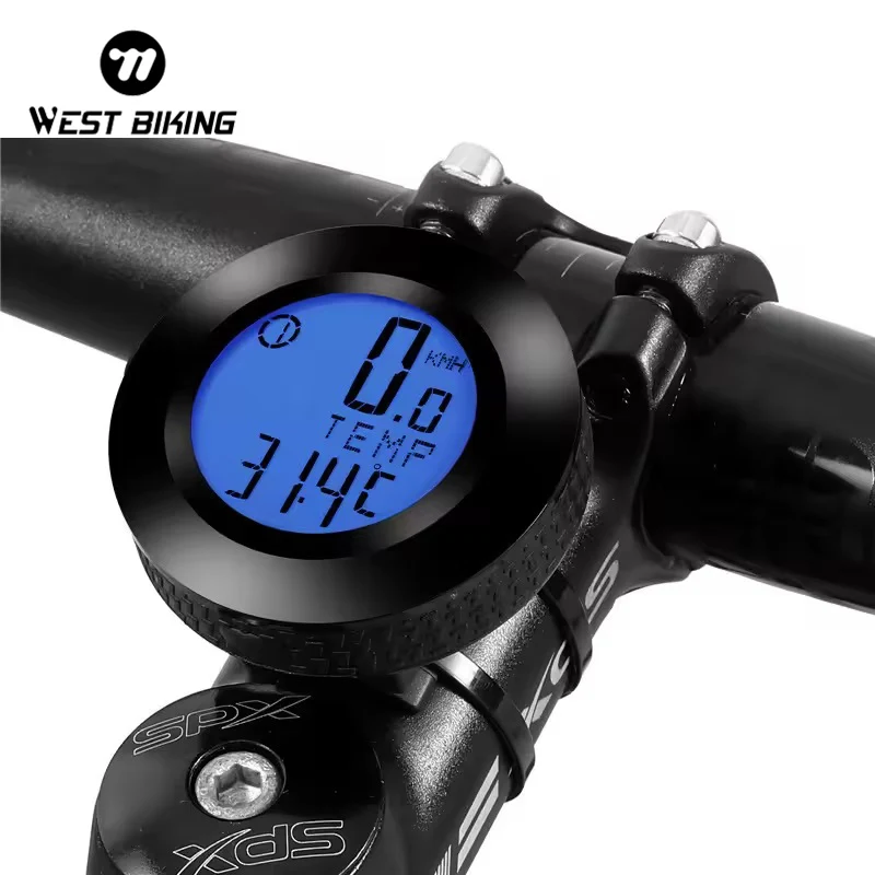 WEST BIKING Exercise Bicycle Monitor Computer Wireless IP65 Waterproof Auto Awake Meter Wireless Digital Bicycle Computer