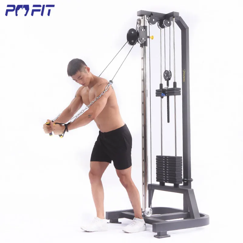 Cable pulley gym squat rack pull down pulley system gym station gym cable machine