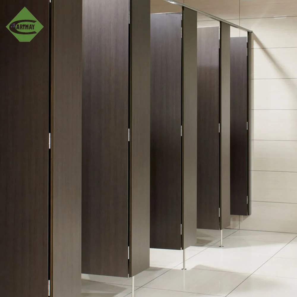 Hight Quality Commercial Public Restroom Dividers Standard Size Folding Comfort Room Solid Phenolic Board Toilet Cubicle