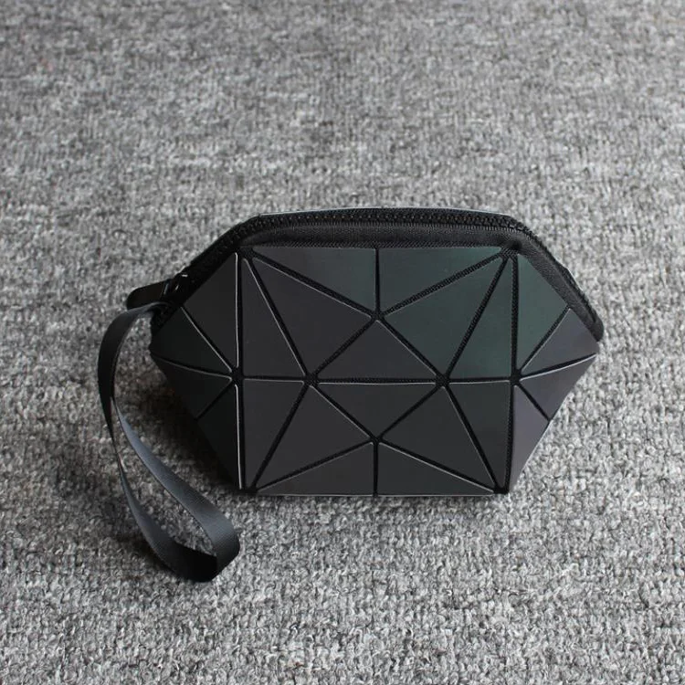 travel purse handbag Luminous discoloration irregular semicircle cosmetic bag rhombic design shell geometric bag
