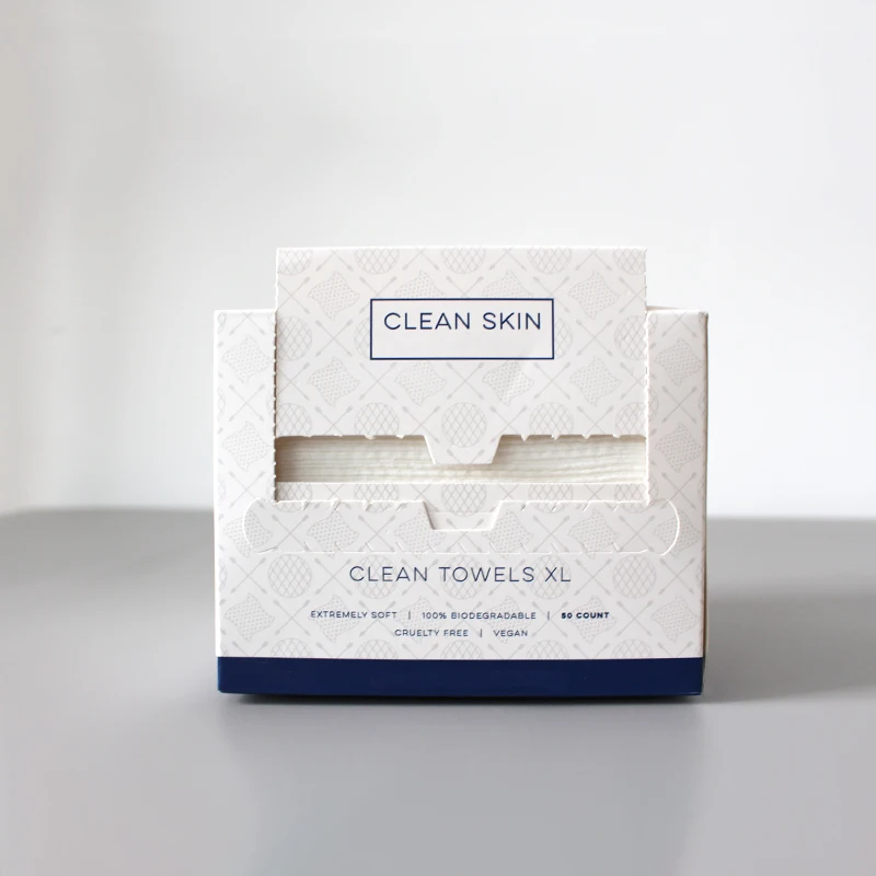 Soft Comfortable Eco-friendly Biodegradable  Cotton Hand and Facial Wash, Cleaning Towels XL Disposable Facial Towels