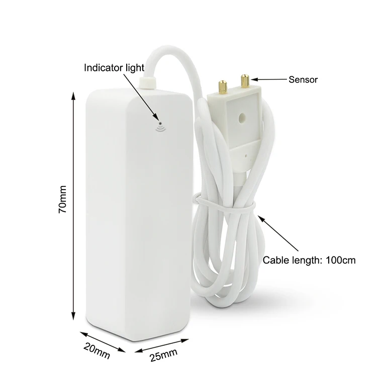 P66 Waterproof Water Immersion Remote Control Home Security Tuya Smart WIFI Water Leak Flow Sensor