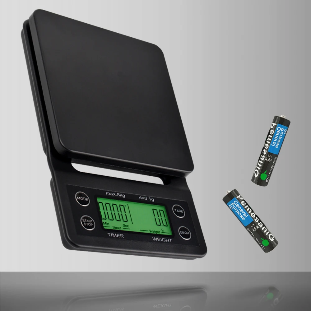 5kg 0.1g Wholesale Electronic Kitchen Precise Mini Digital Weight Espresso Coffee Scale with Timer