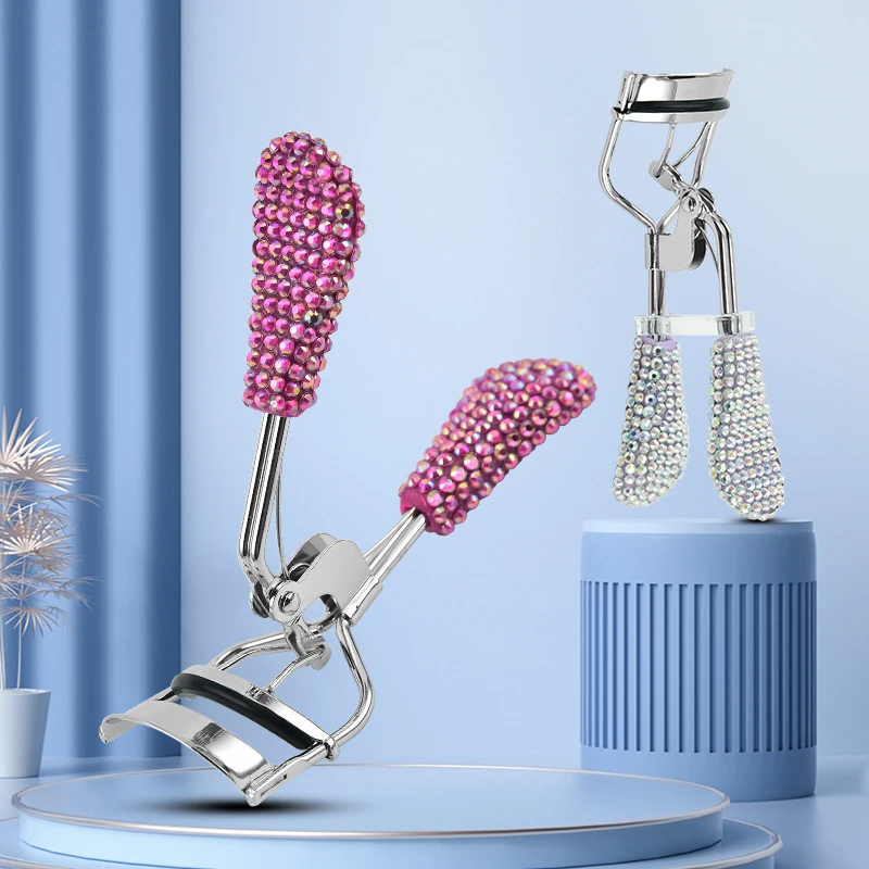 Best Selling Professional Eyelash Curler Comb High Quality Salon Beauty Tool Eye Makeup Custom Diamond Rhinestone Private Label