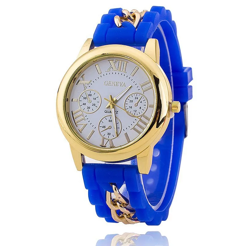 2021 New Famous Brand Gold Alloy Chain Geneva Casual Quartz Watch Women Silicone Watches Relogio Feminino Wristwatches Hot Sale