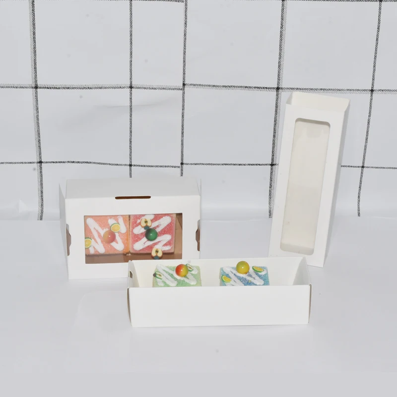 Window White  Inserts 12 Hole  Bento  For Cake Packaging Recycled Cupcake Folding Box  For 24