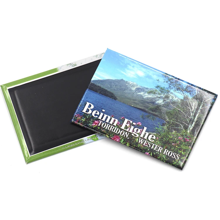 Custom Tourist Attractions Souvenirs Full Color Printing Tinplate Fridge Magnet