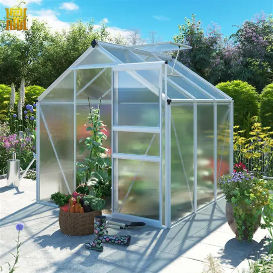 mini backyard container home aluminum flower growing pe netting shade cloth garden greenhouse