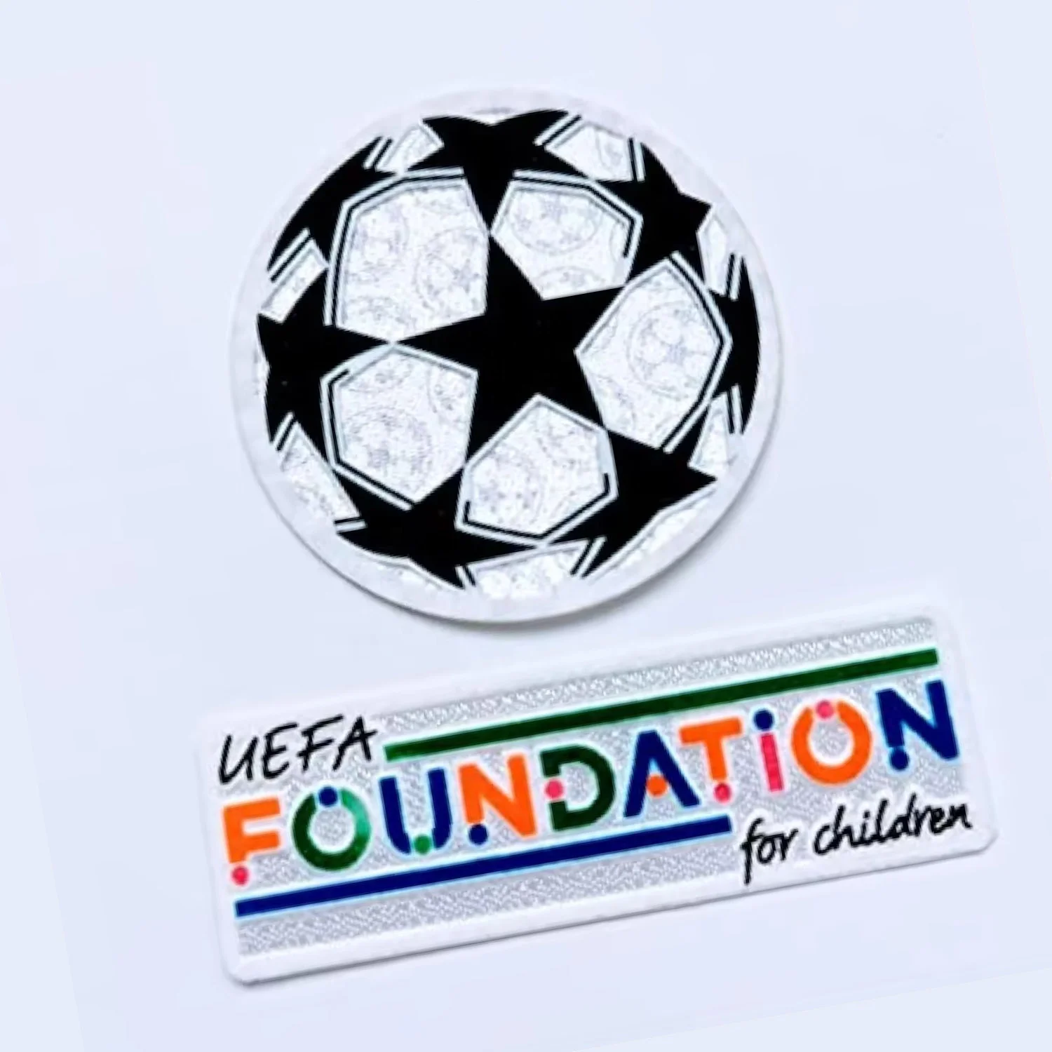 Custom Embroidery Tatami Football Badge Flock Patch Soccer Club Ucl Champions League Patches For Clothing