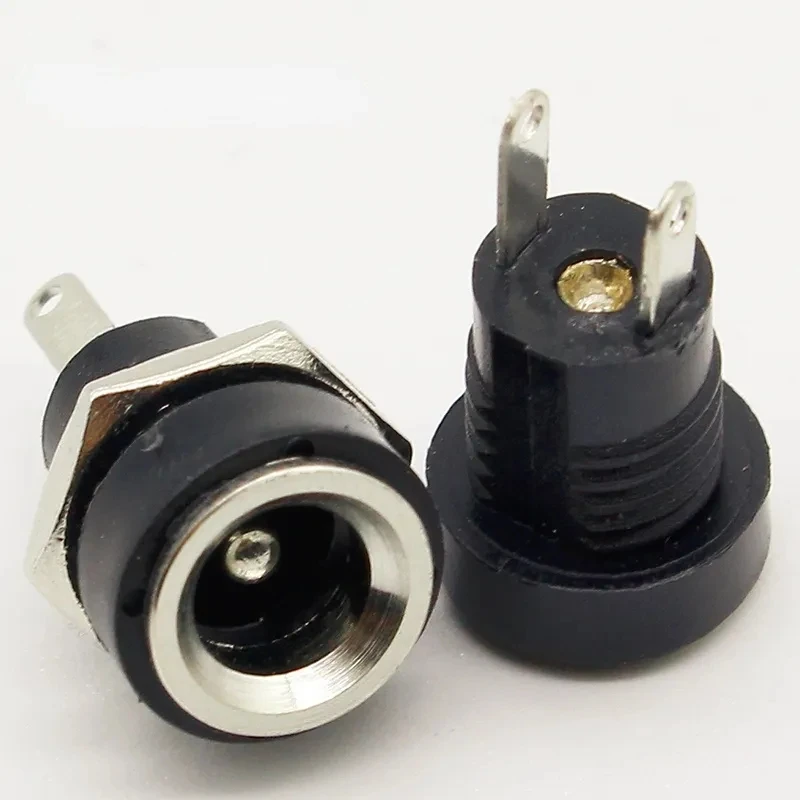 3A 12v for DC Power Supply Jack Socket Female Panel Mount Connector 5.5mm 2.1mm Plug Adapter 2 Terminal types 5.5*2.1