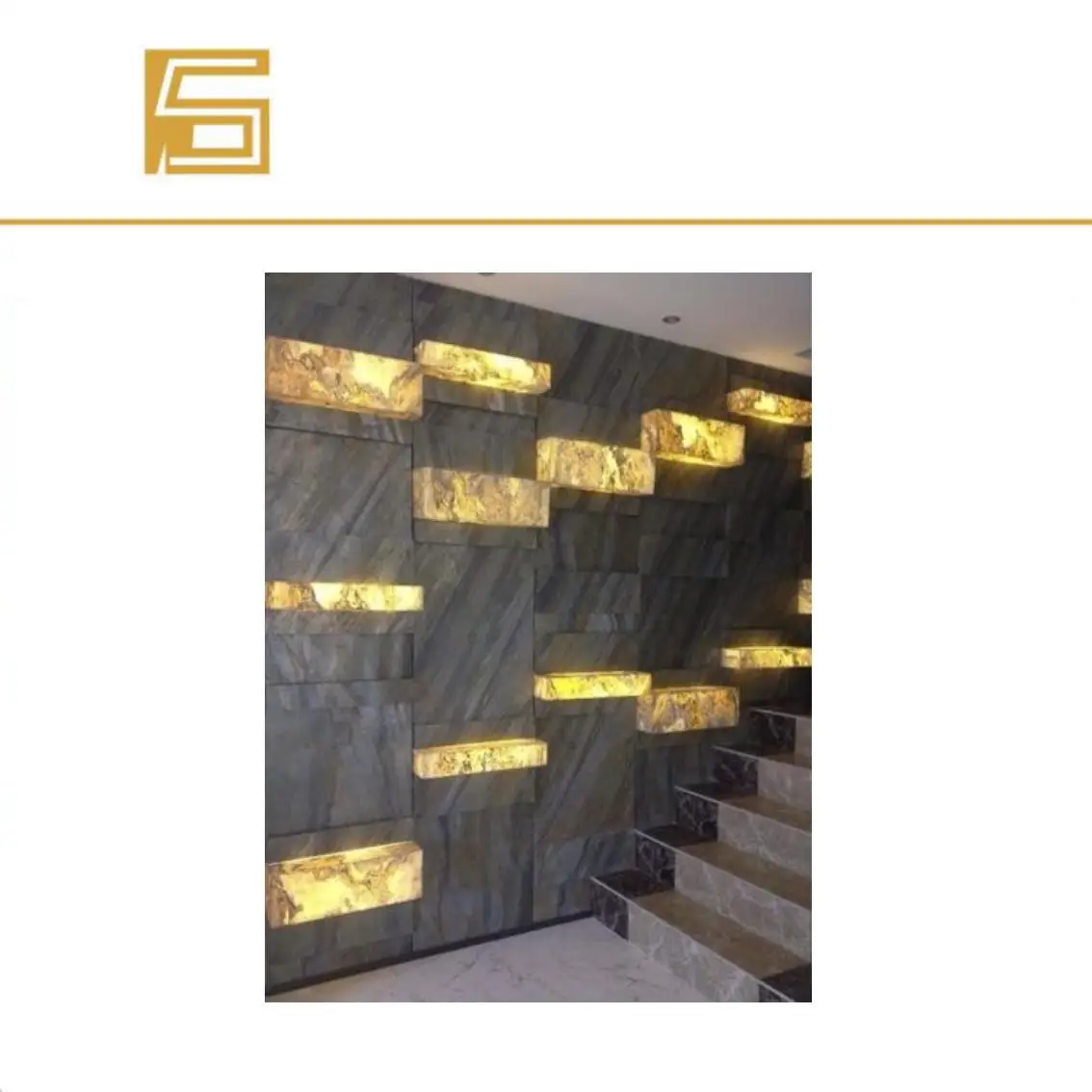 Backlit Onyx Wall Panel Natural backlit stone wall cladding
