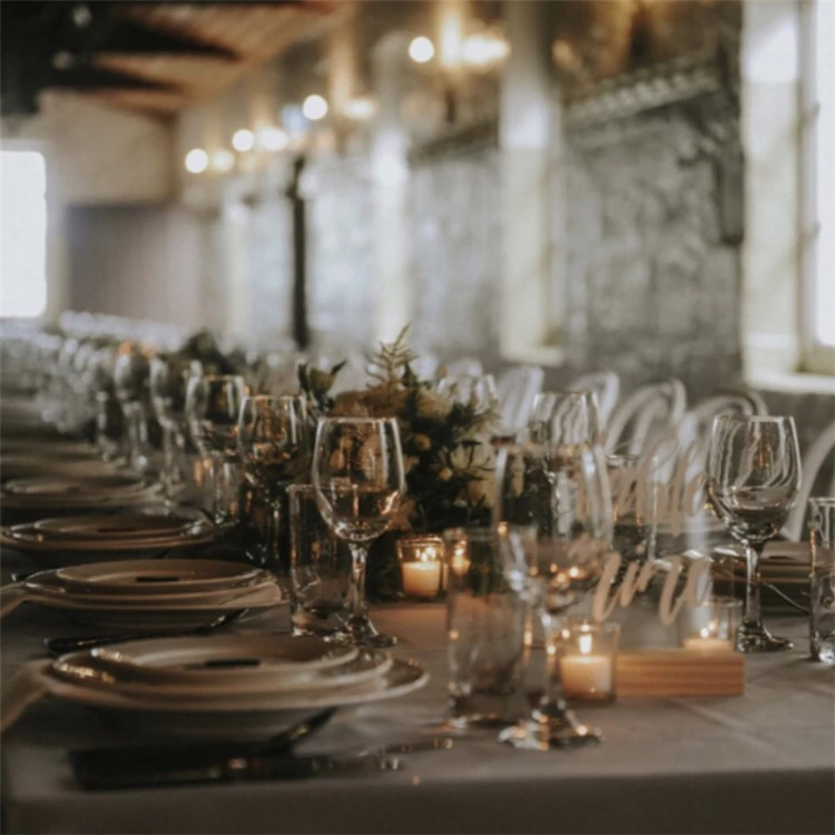 A&C Clear Acrylic Geometric Wedding Table Numbers for Wedding Table Decoration