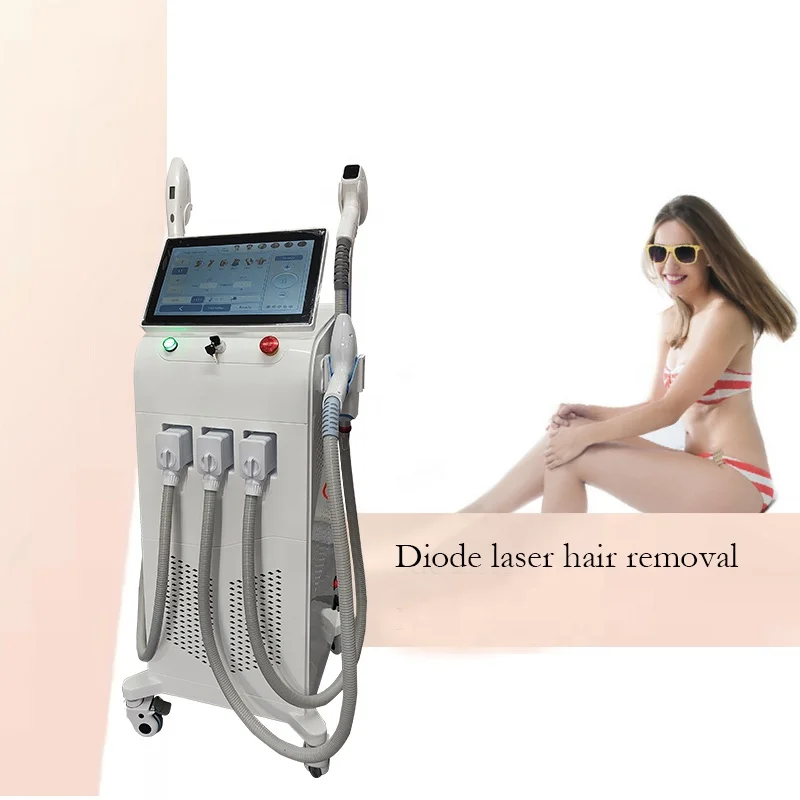 3 in1 IPL OPT Pico Laser diode with touch handle screen   Multifunctional hair Removal Skin Rejuvenation Machine