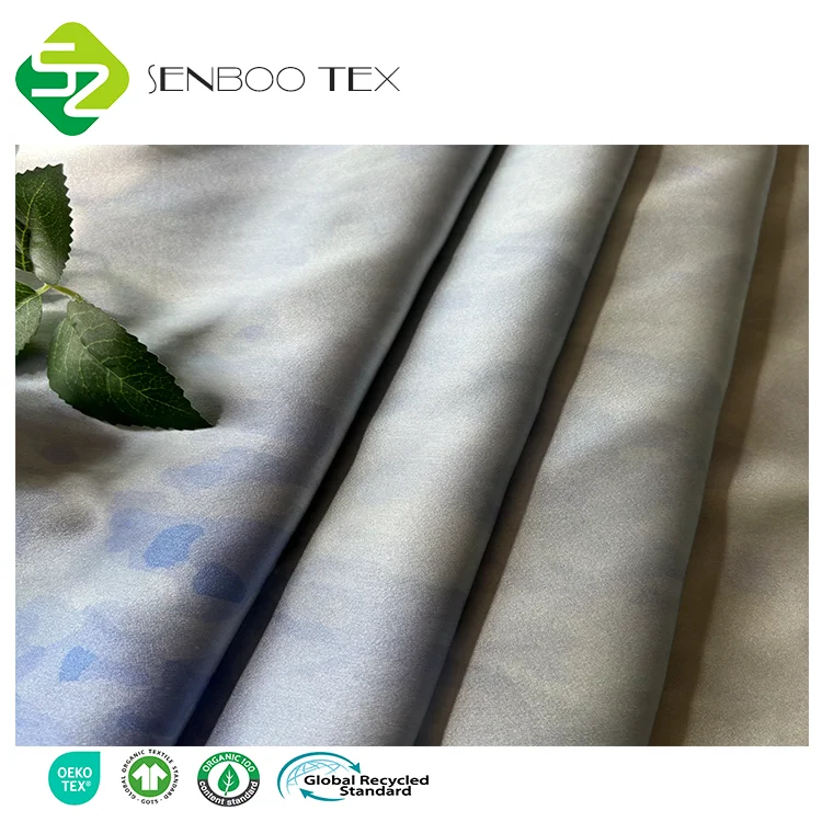 100% Pure Silk Sateen Fabric 142cm 16 mm Width Breathable Elegant Shiny Plain Dyed with Nice Designs for Dresses Weddings