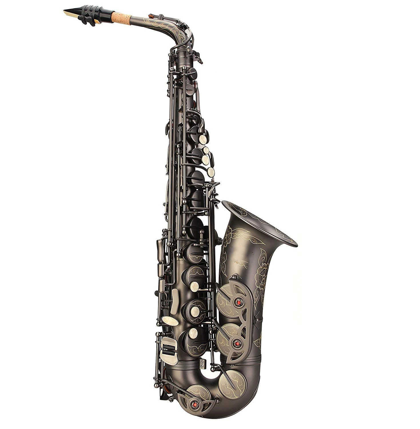 nickel matte alto saxophone E flat black saxophone