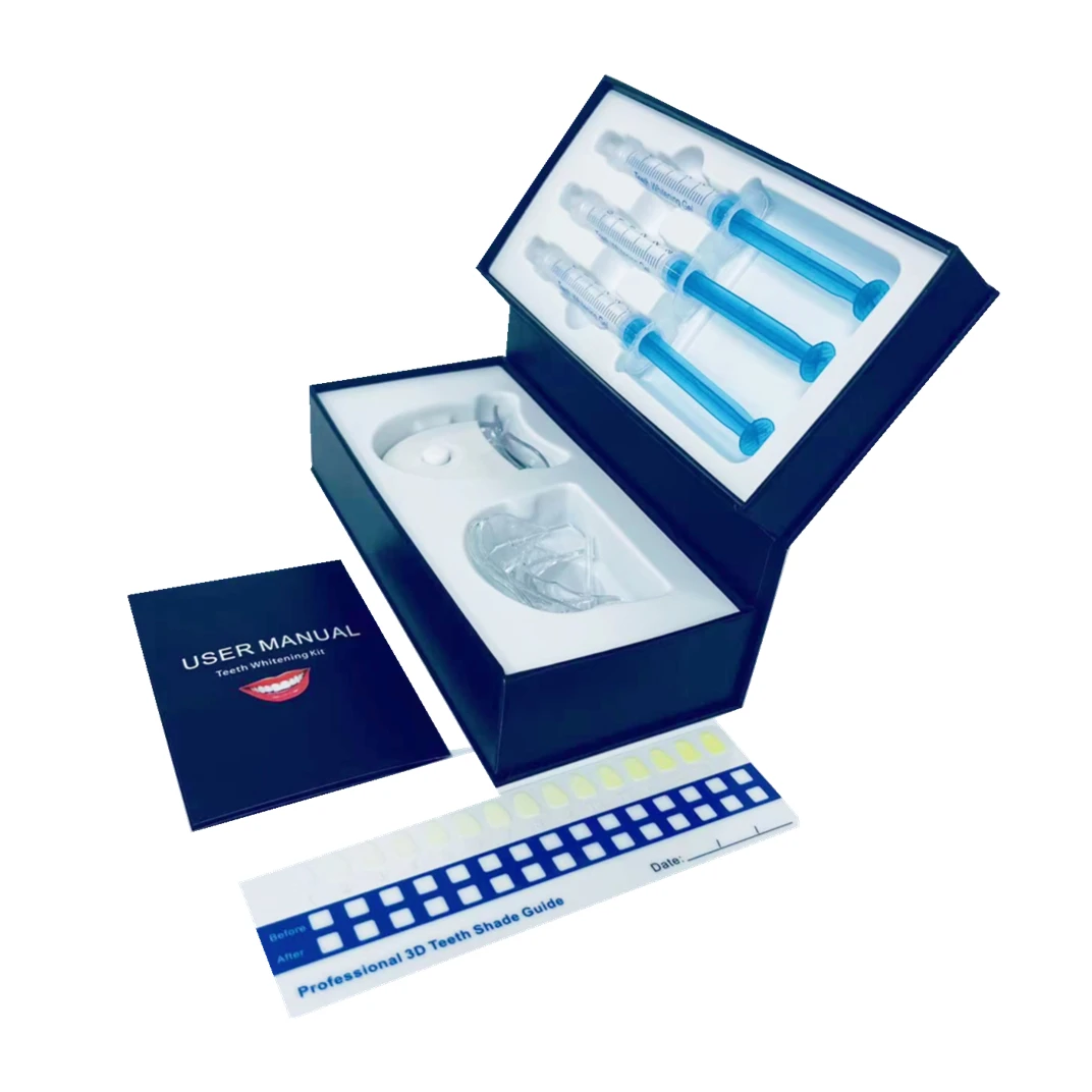 teeth whitening led kit private label non peroxide set teeth whitening kit with led light and gels