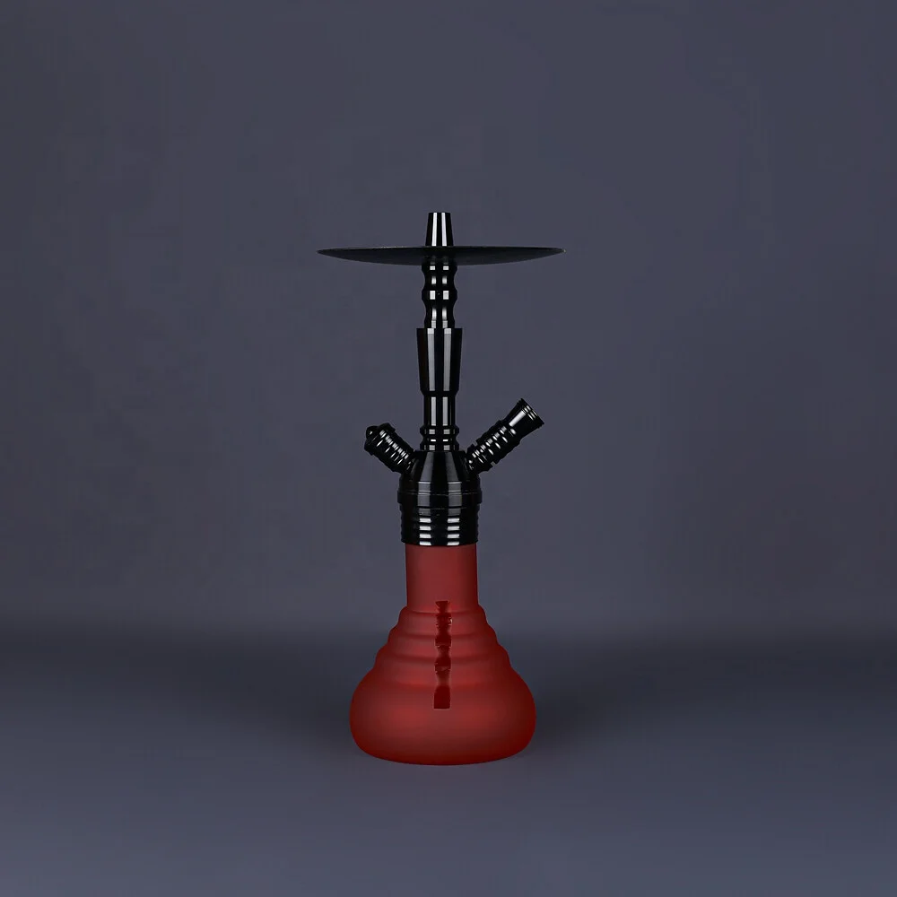 2022 China fast delivery colored nargile aluminium hookah with stock shisha glass