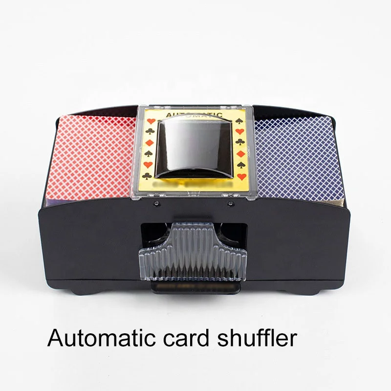 Manual /Automatic Card Shuffler Machine 2 Pairs 4 Pairs 6 Pairs USB Charging Or Battery Card Shuffle Support Custom LOGO