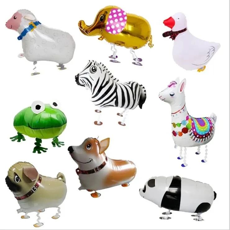 Hot-selling children gift stand walking animals shape pet balloons classic toys Hybrid models animal helium foil balloon