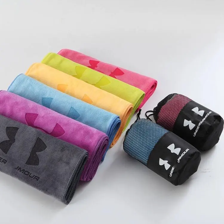 High quality fitness sport use custom logo embossed laser print or embroidery gym towel thick microfiber sport towel