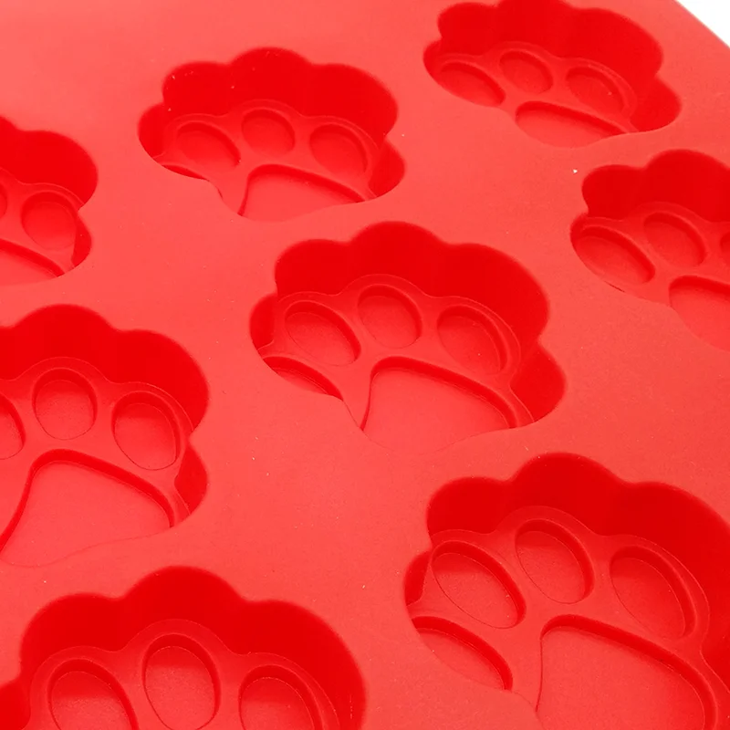 100% Food grade silicone small size dog bones shape cookie bake pan pet paws shape biscuit molds