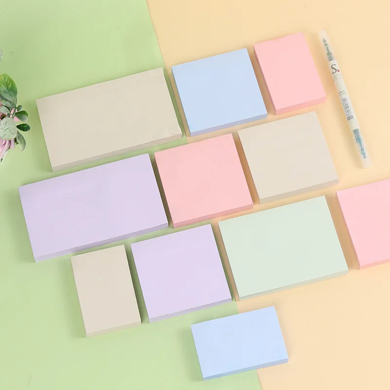 Cheap Price 100 Sheets Multi Color Sticky Notes Cute Memo Pads Custom Shapes 3*3 Inch Index Posted It Sticky Notes