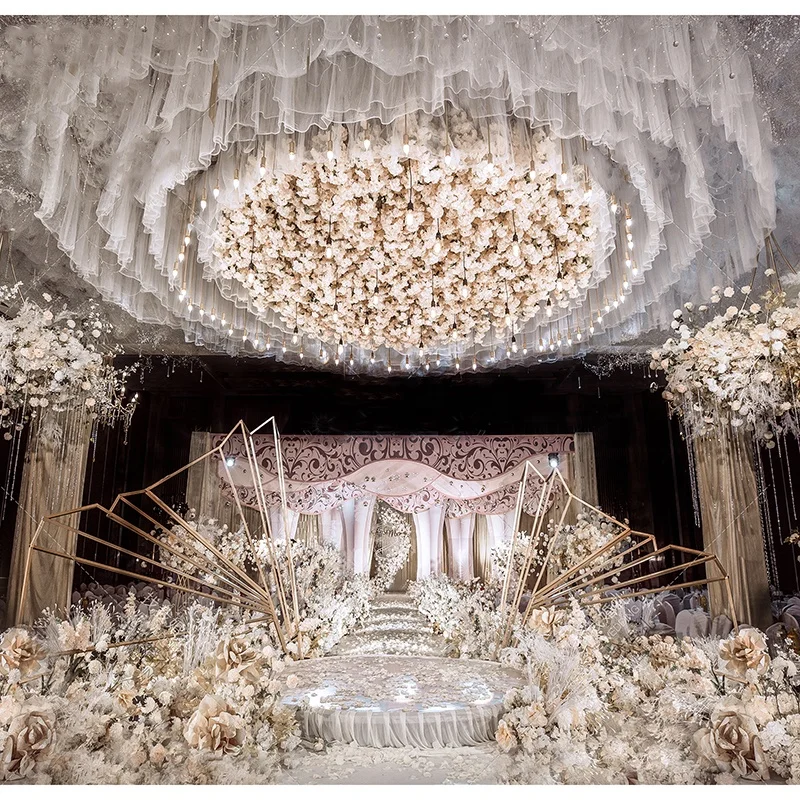 
New DesignCeiling Drapery Fabric Wedding Ceiling Drape 