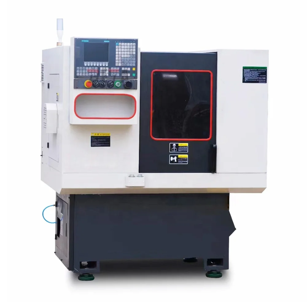 CK40S GSK Siemens Slant Bed Gang Type Tools Pneumatic Collet Small CNC Lathe