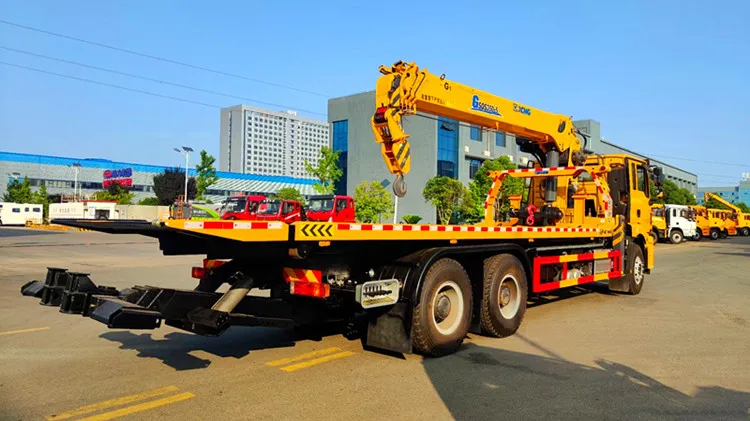 SHACMAN 6x4 Flatbed Truck 18 Tons Wrecker Truck with Crane 3 Tons -60 Tons Tow Truck for Sale