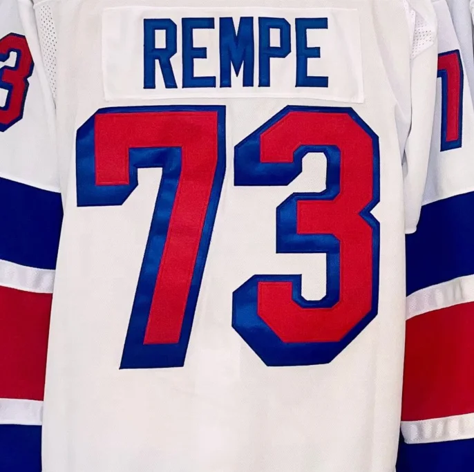 Ready to Ship New York Matt Rempe White 2024 Stadium Series Best Quality Stitched Hockey Jersey