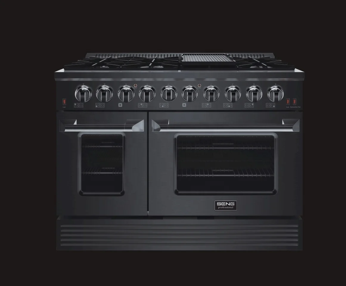 SENG ETL certified black titanium professional range  6 burner 30&36&48 inch free stand gas range