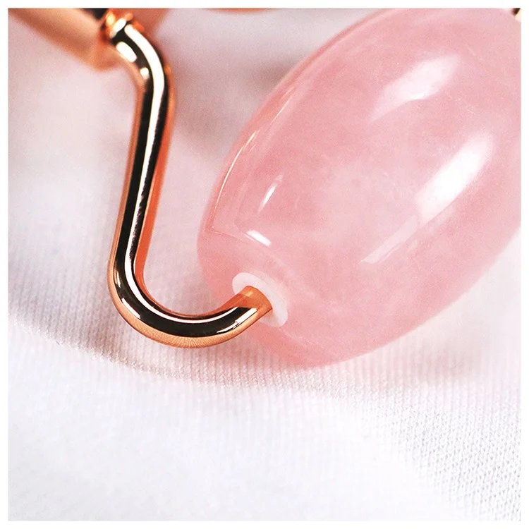 High Quality Pink Jade Roller Face Massage Roller Jade Guasha Stone Hot Selling Jade Roller Guasha Set