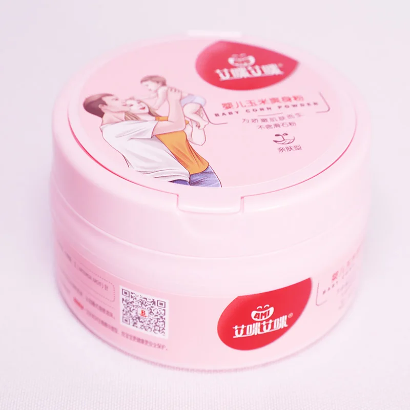 Amiami eco cornstarch baby powder best sell with baby powder puff Factory price colored baby powder