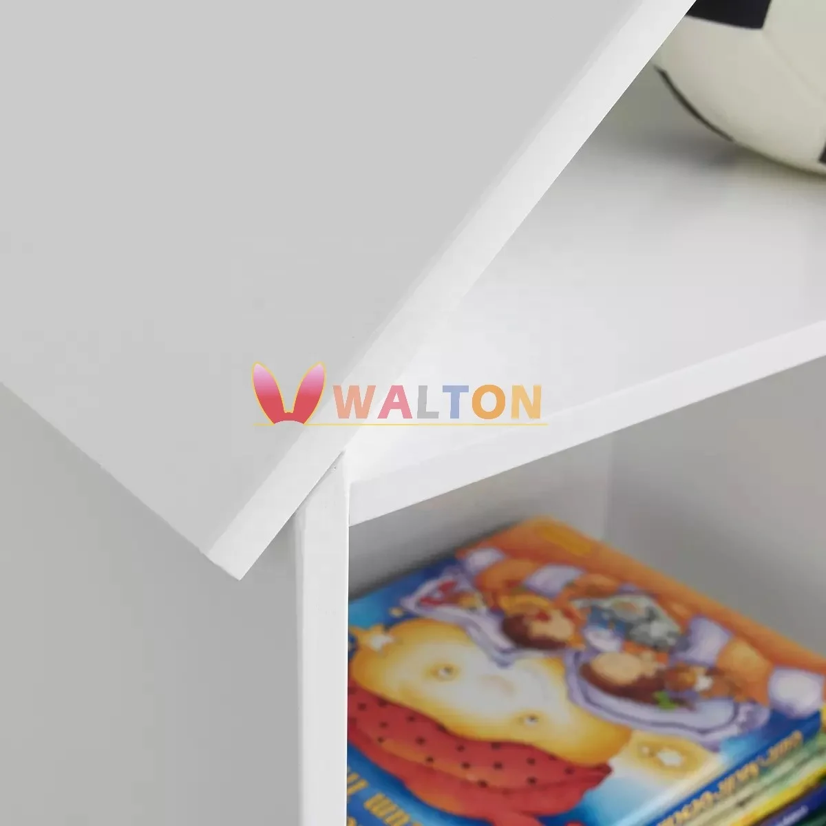 Kids Open Shelf Bookcase Floor Standing Bookcase Kids book organizer with 7 storage spaces and 2 drawers House Shaped Bookshelf