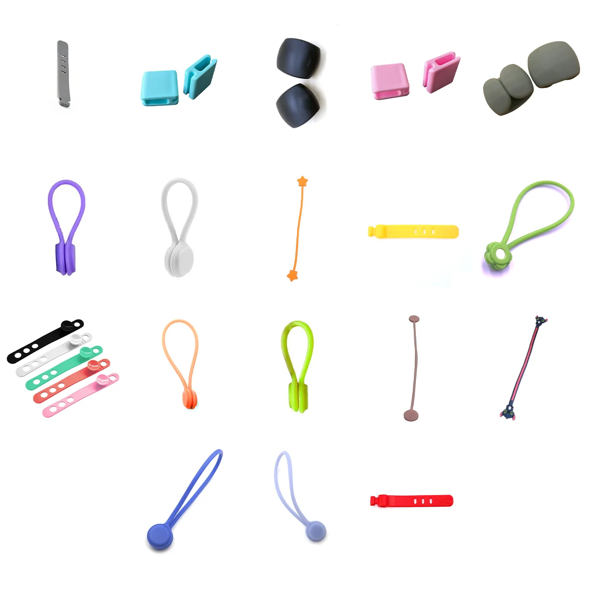 Silicone Earphone Cord Cable Winder Clips Holder Organizer Multi Function Durable Magnet Headphones Winder Cables Clip