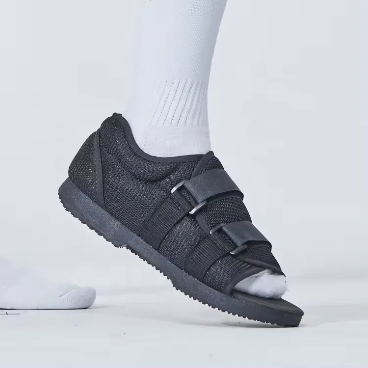 Post-Op Rehabilitation Therapy Supplies Orthopedic Cast Sandal with Comfortable TPR Sole Shoes for Surgery Recovery