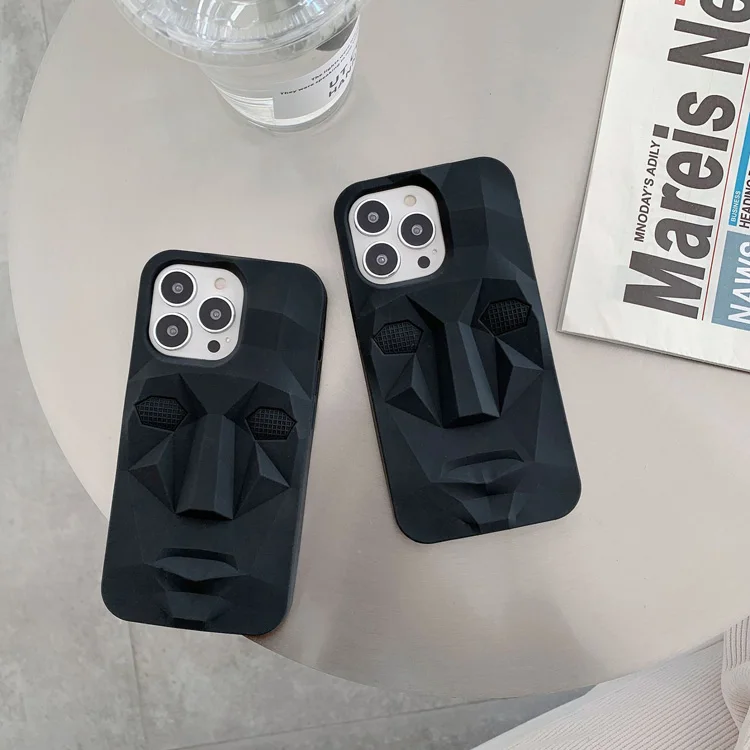 Fashion famous megalithic statue design soft silicone phone case cover for iphone 14 13 pro max 12 11 x xr xs max 7 8 plus