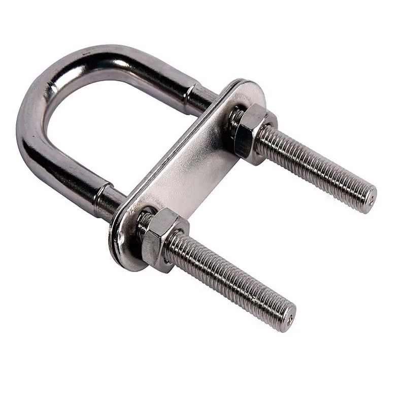 
3/4 Stainless Steel AISI304 AISI316 Round U Bolt Pipe Clamp With Washers And Nuts Manufacturer Similar DIN3570 
