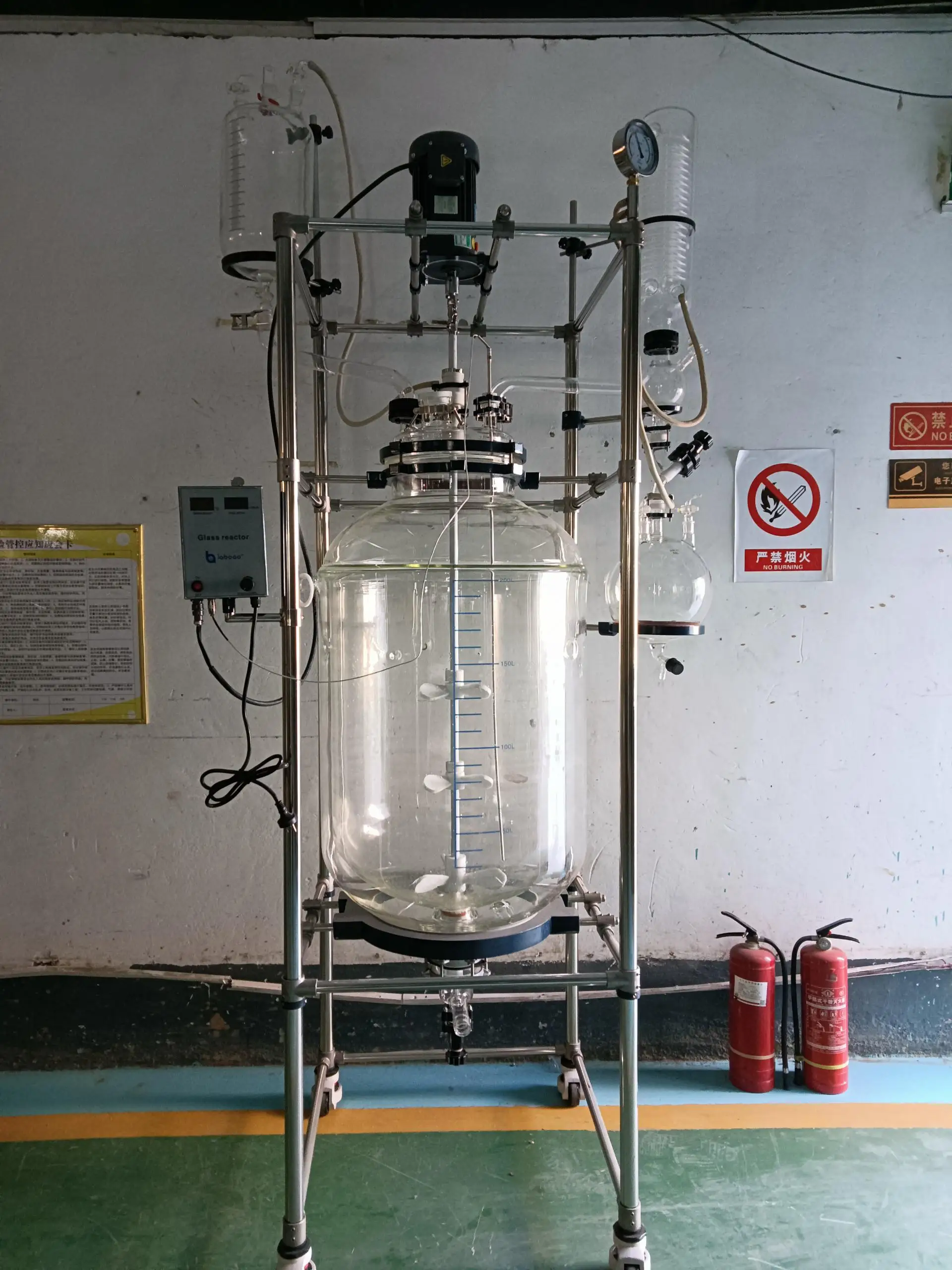 Laboao 100L Chemical Jacketed Glass Reactor with Double Layer Filter