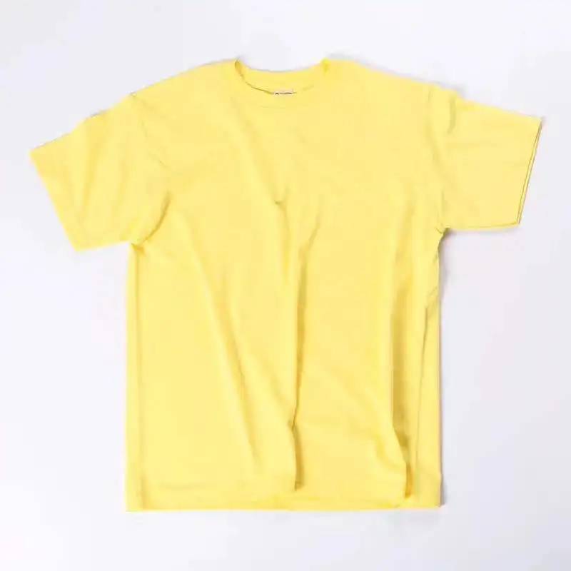 Японская Тяжелая футболка из чистого хлопка с коротким рукавом, 230 г, однотонная белая мужская и женская рубашка, оптовая продажа