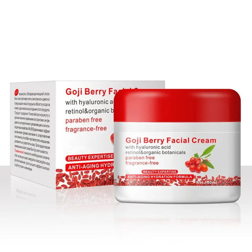 Private Label Best Organic Anti Aging Hydration Formula Goji Berry Facial Cream